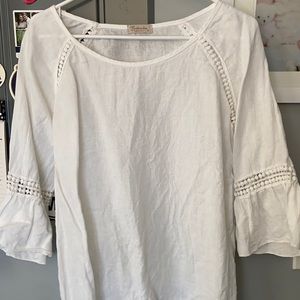 White linen blouse size S, made in Italy